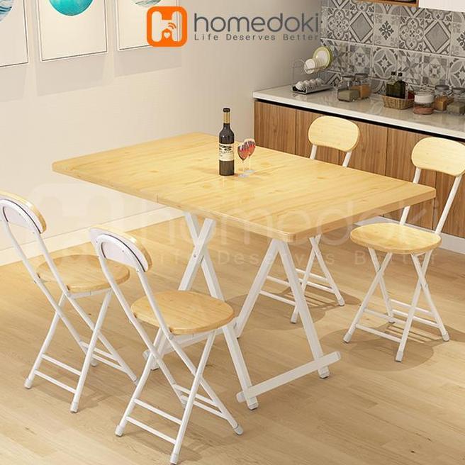 Meja Lipat Portable Meja Makan Portable Meja Lipat Besi Meja Kayu