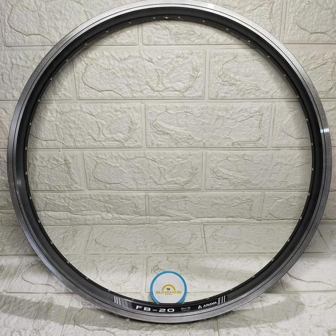 Promo Rims Velg 20 Murni 36H Araya Fb20 Etrto 406 Double Wall Brake Line Valve Av Black Cnc Sepeda L