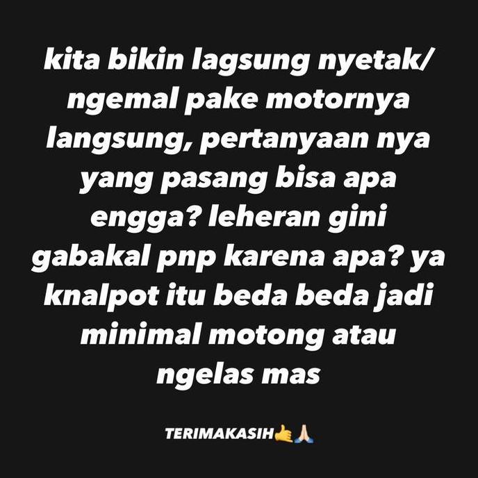 (VARIO 125/150) LEHERAN HEADER KNALPOT RACING CUSTOM HAND MADE BY OUT.GARAGE FULL STAINLES STEEL BEN