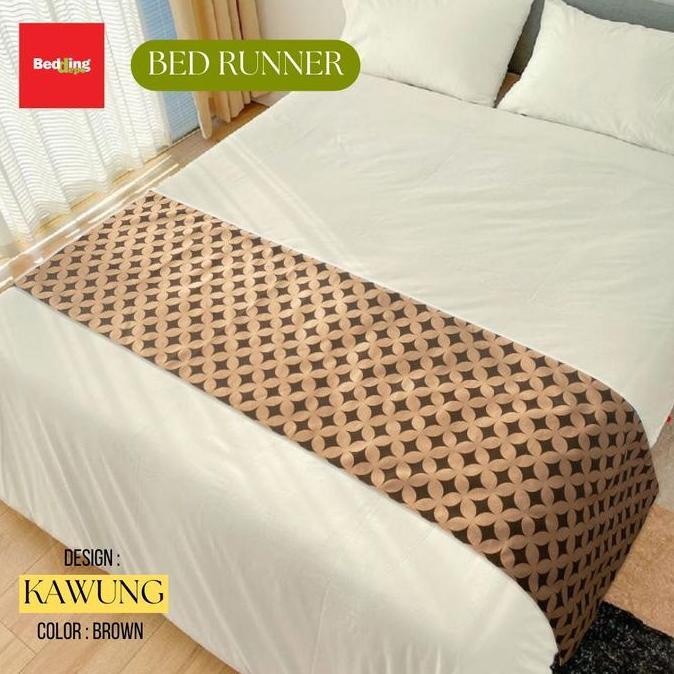 Bedding Depo - Bed Runner Hotel Motif Kawung