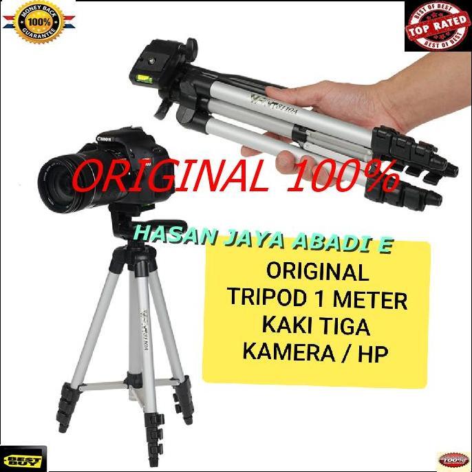 Hj132 Tripod Kaki Tiga 1 Meter Ths Original Universal Holder Hp Tripod