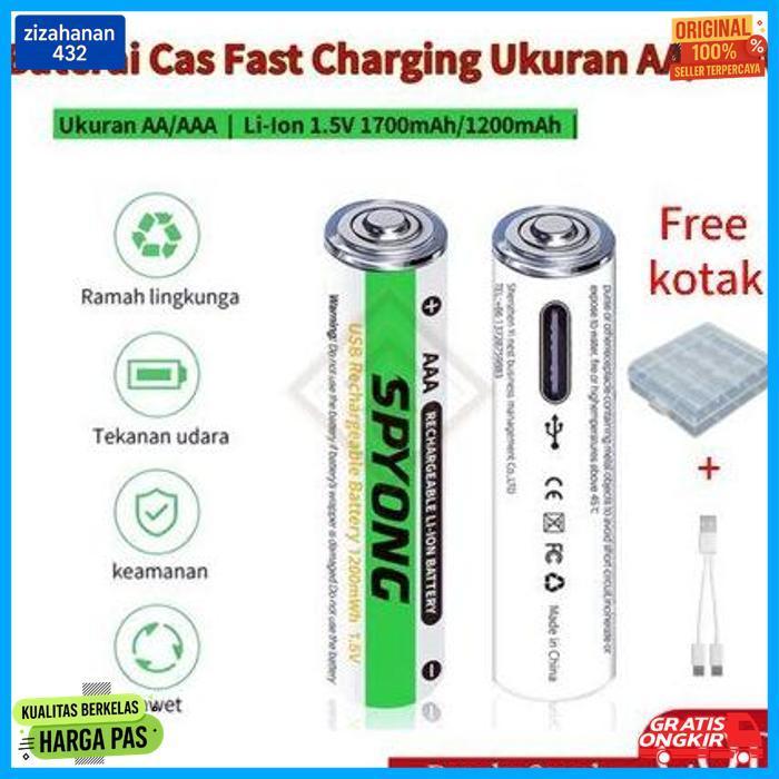 Cod Baterai Cas Isi Ulang 4Pcs Aa - Aaa 1.5V / Battery Rechargeable / Baterai Aaa - Aa / Micro Usb R