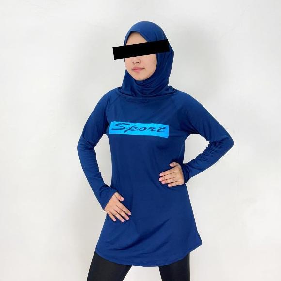 Muntiara - Atasan Senam Muslimah Zumba/Pakaian Senam Hijab/Baju Senam Berhijab/Pakaian Olahraga Berh