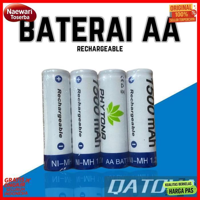 Phytona Baterai Cas Rechargeable 1500Mah Baterai Isi Ulang 1.2Volt