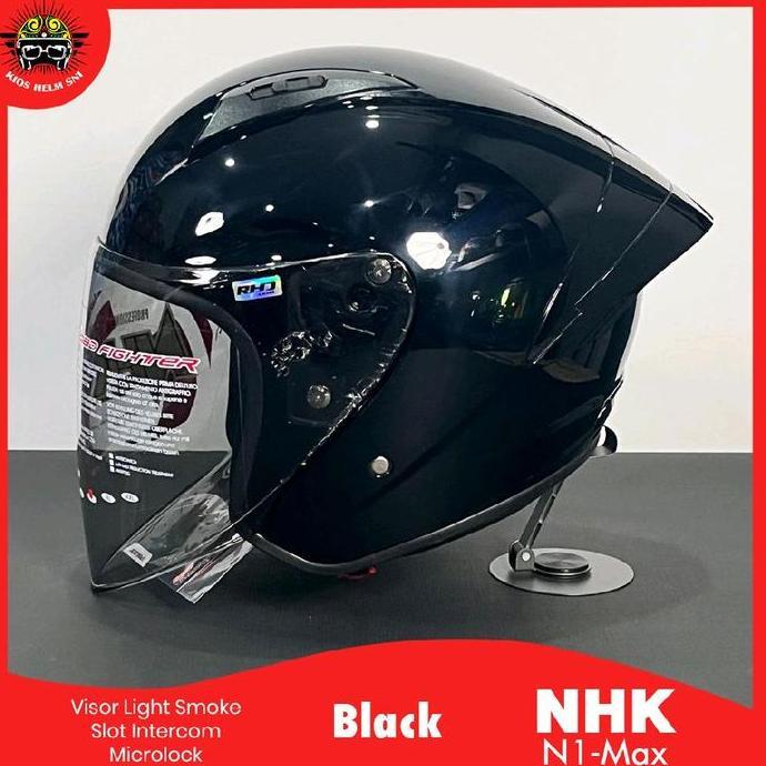NHK N-1 MAX Helm Motor Single Visor RHD Lens dengan Interior Microfiber dan 2D Ventilasi Udara untuk