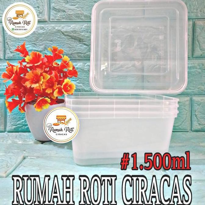 New- THINWALL FOOD 1.500ML CONTAINER KOTAK BOX TUPPERWARE MIKA BOWL PLASTIK 1.5KG MAKANAN