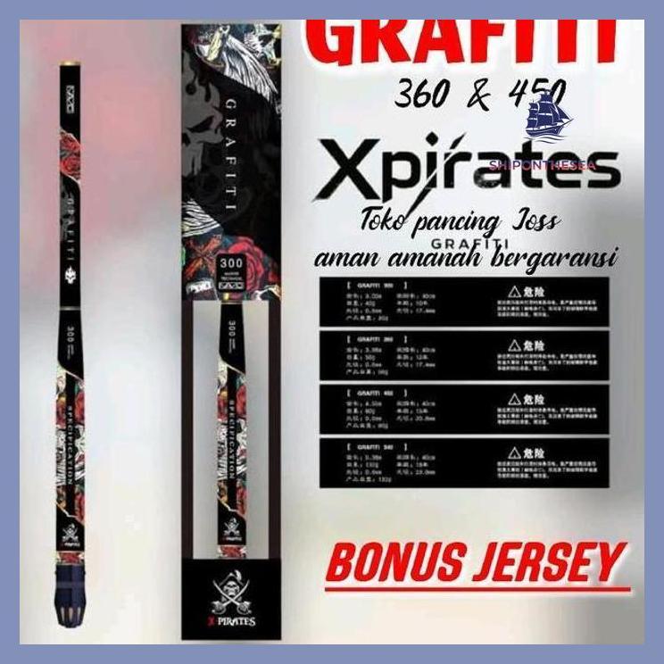 (PANCING) TEGEK XPIRATES GRAFITI 360 & 450 BONUS JERSEY PACKING AMAN