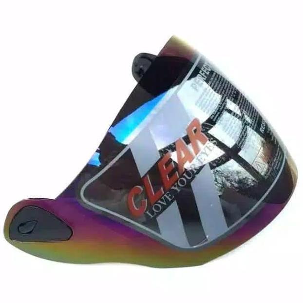 Kaca Helm NHK R6 iridium silver dan Pelangi