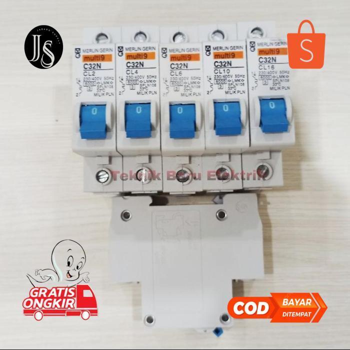 Er-87 Mcb Biru Multi 9 Merlin Gerin S Pln 2A 4A 6A 10A 16A 20A 25A 32A 40A Breker Pemutus Tegangan L