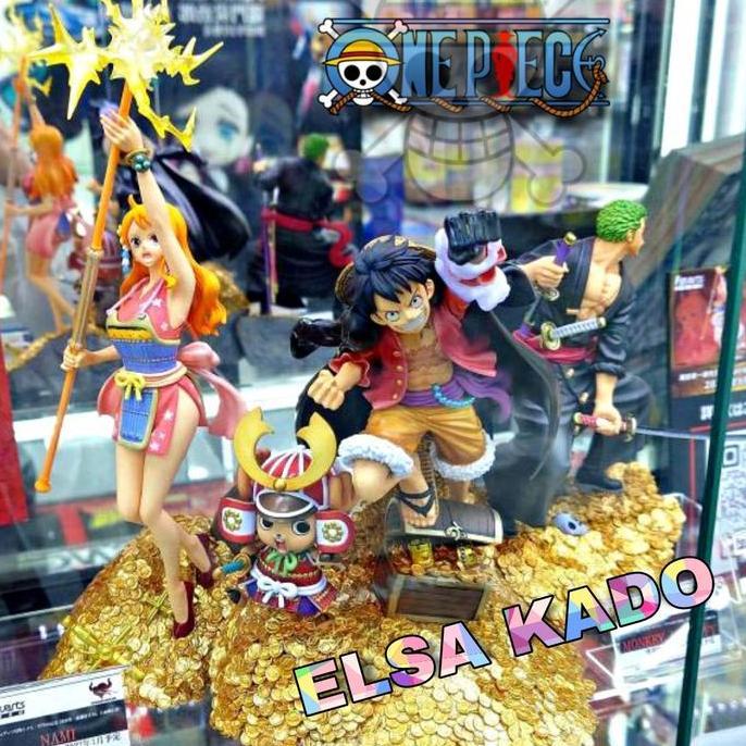 Figure One Piece Luffy Chopper Zoro Nami WT100 Daikaizoku Hyakkei Coin