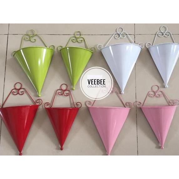 @@@@] Vas bunga dinding besi besar/ vas bunga gantung besi