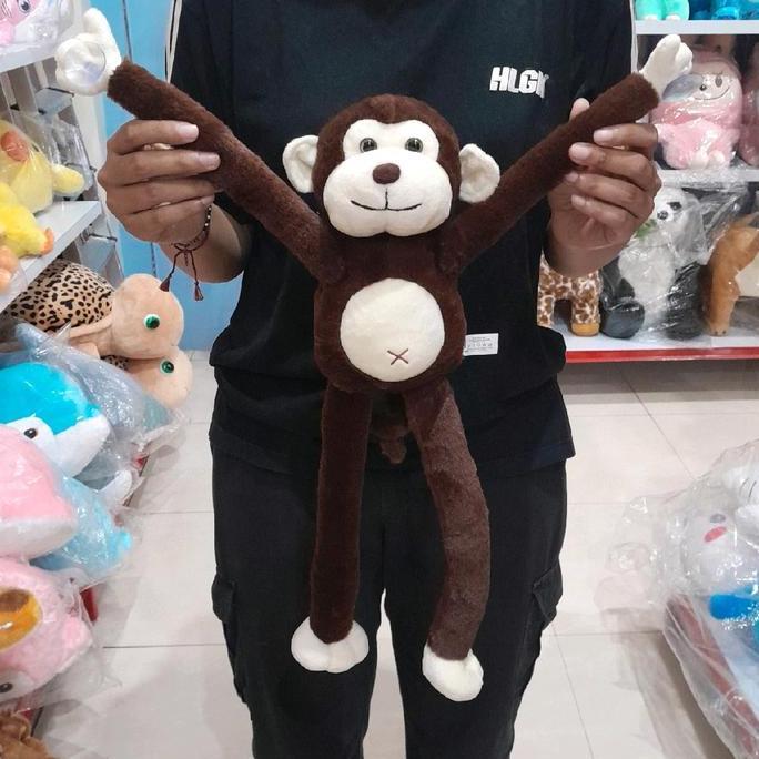 Ready Boneka Monyet Tarik Tangan Kaki Ekor Panjang Lucu