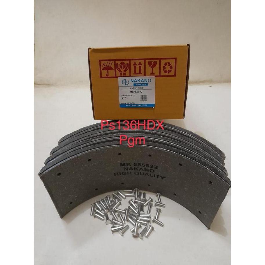 Brake lining kampas rem depan belakang Canter 136Hdx Canter 125Hdx  PS136HDX PS125HDX NAKANO ASLI