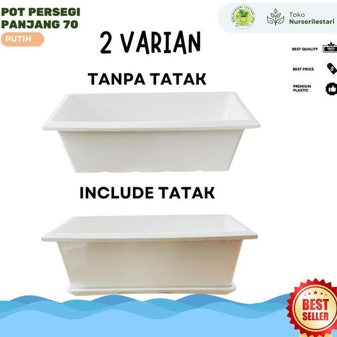 Pot Persegi Segi Panjang 70 Putih