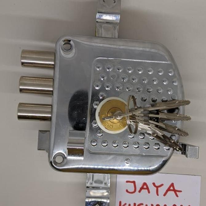 Kunci Pintu Otomatis Crown 3 arah Espanyolet JM5 Atas Bawa + Tiang