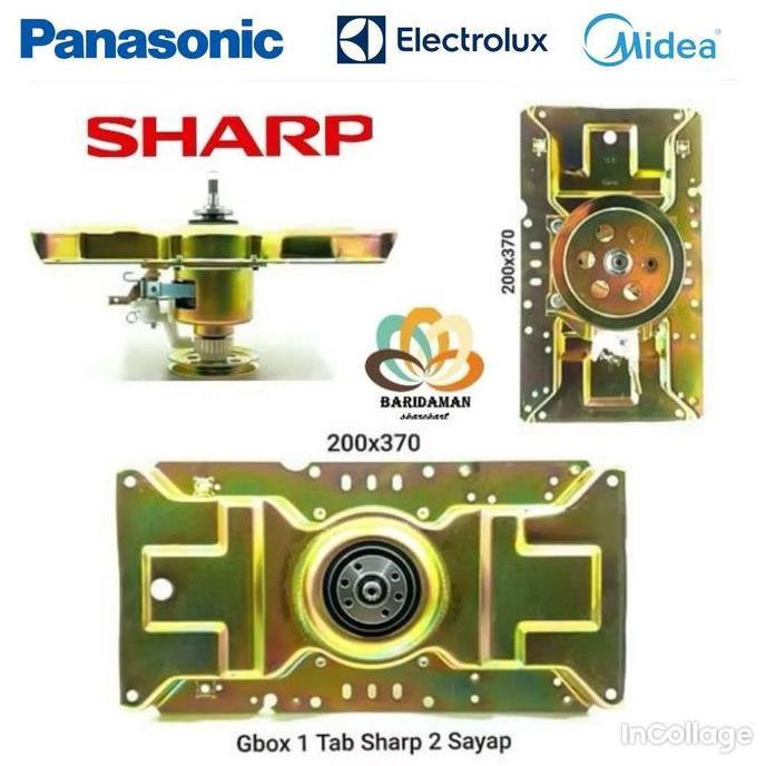 NEW Gear box mesin cuci SHARP MIDEA AQUA gearbox 1 tabung