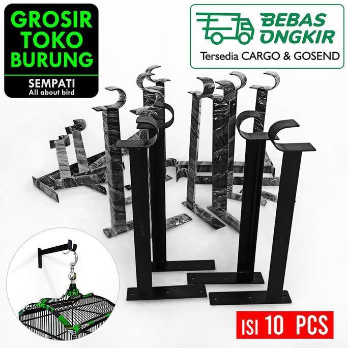 Sempati grosir gantungan tempel rak pot tanaman hias bunga siku L 10pc