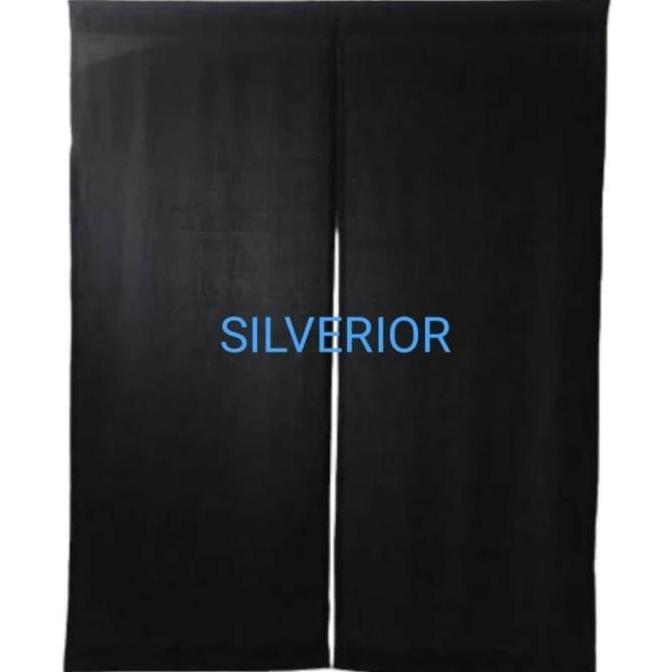 Noren Kain Tirai Gorden Pembatas Pintu Ruang Jepang Polos Hitam Black dapur curtains