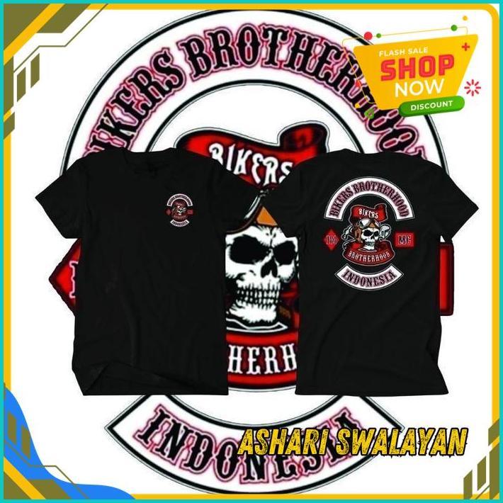 KAOS BAJU DISTRO BIKERS BROTHERHOOD MOTOR CLUB POLOS CUSTOM INDONESIA COSTUM LOKAL INDONESIA