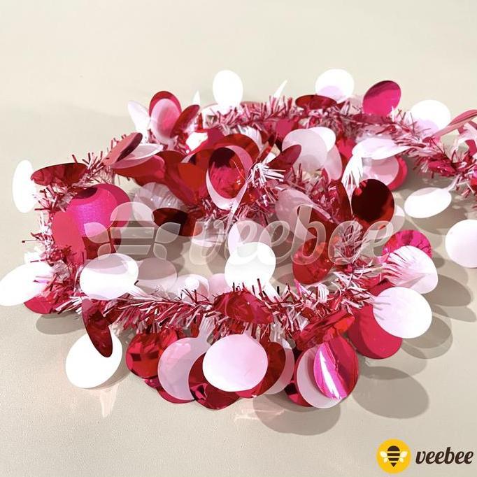 :::::::] Tali Hias Natal Koin bulat (63) | Slinger Hias Pohon Natal | Tali Hias Natal / Slenger Nata