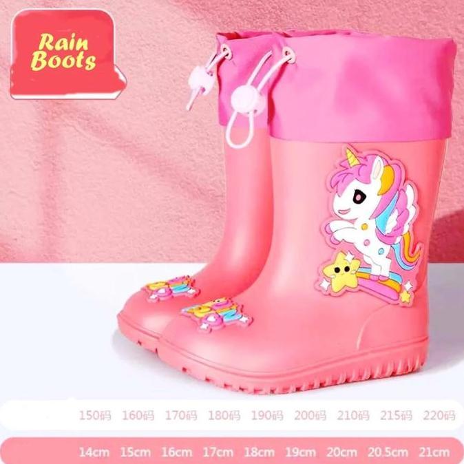 Sepatu boot anak anti air lucu sepatu hujan anak laki laki dan perempuan
