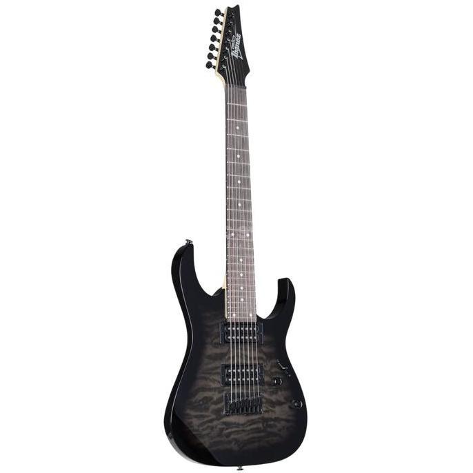 IBANEZ GRG7221QA-TKS GRG7221QATKS GIO 7 STRING TRANSPARENT BLACK SUNBURST ELECTRIC GUITAR BMJ