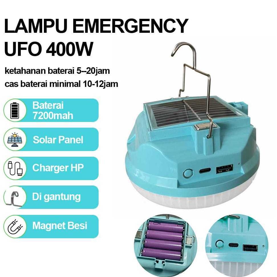 lampu led emergency ufo 400w /solar panel led/ lampu emergency gantung Lampu emergency