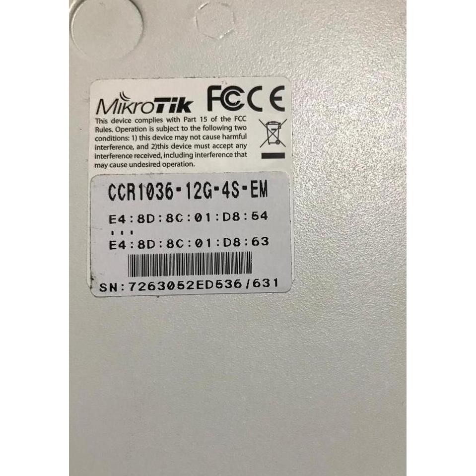 Mikrotik CCR1036-12G-4S / CCR1036 / ubiquiti