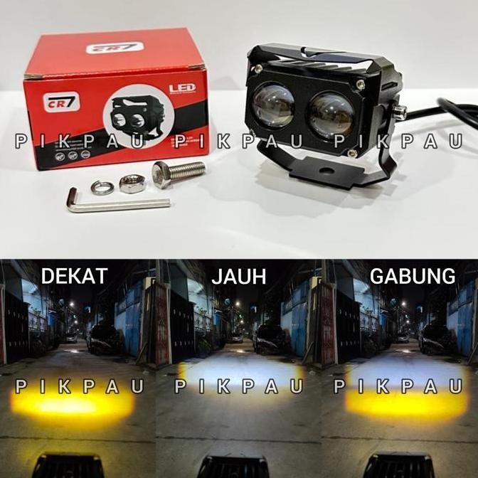 CR7 Lampu Tembak Laser LED 2 Mata CR 1022D High Low