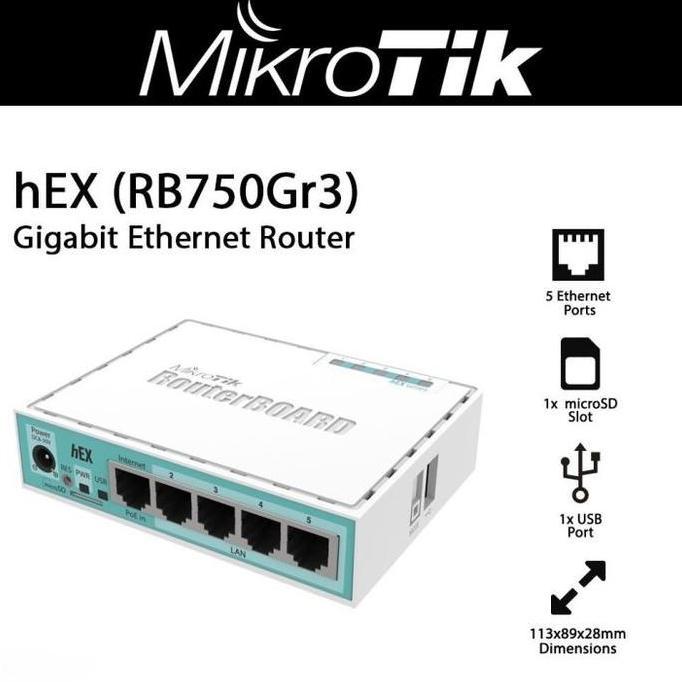 MIKROTIK RB750Gr3 (hEX)/ ROUTER MIKROTIK RB750 GR3 HEX/ RB 750GR3