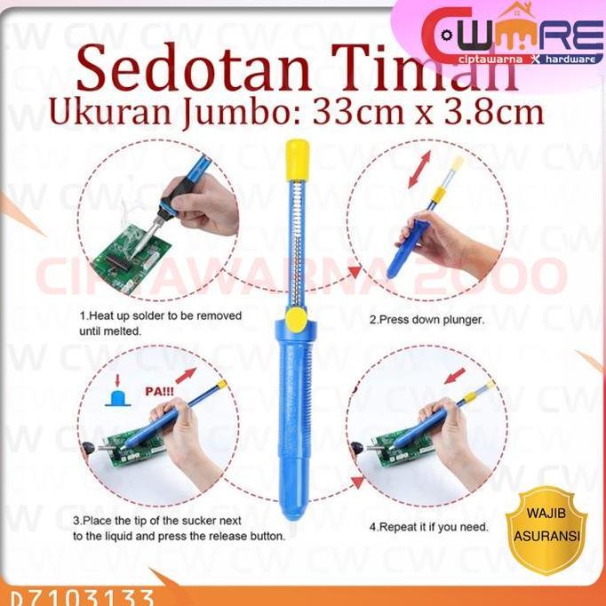 >>>>>] Penyedot Timah Solder Sedotan Timah Disoldering Pump sedot sucker Jumbo 33 cm