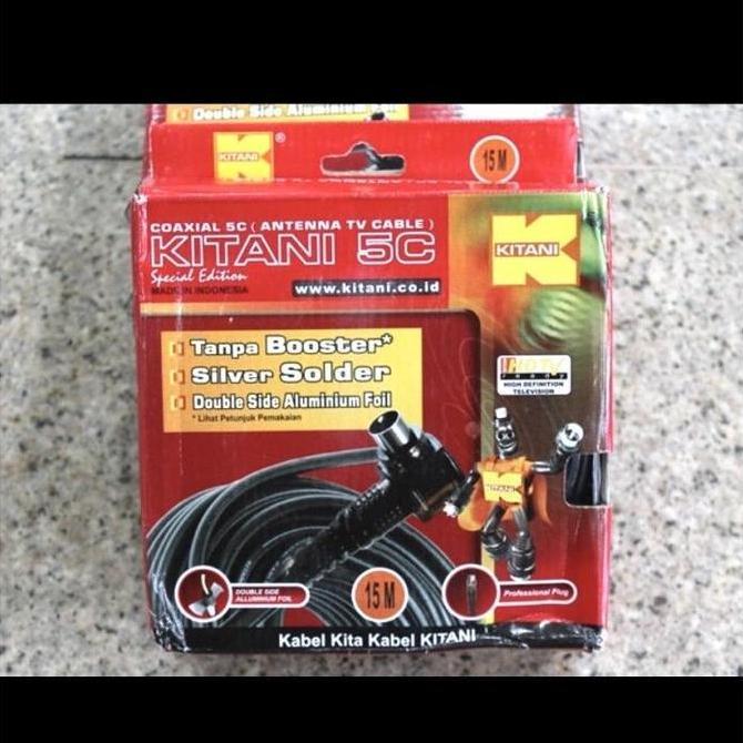 Kabel Antena Kitani Siap Pakai/Kitani Kabel Tv 15M Original