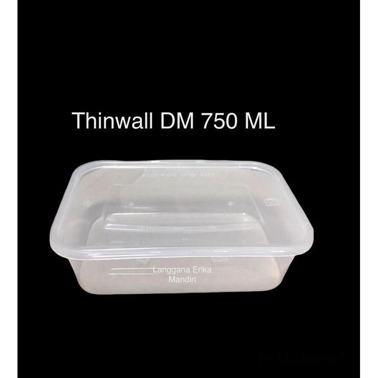 New- Thinwall dm rectangel 750 ml