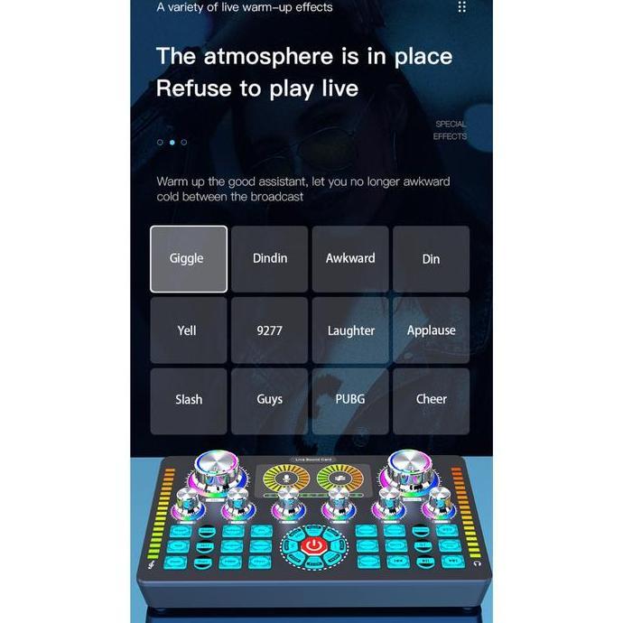 Mixer Audio External Sound Card Live Phantom Power 48V Hitam Q7 TaffSTUDIO [terbaik]