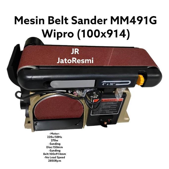 yang dicari@@@@] Mesin Belt Sander MM491G Wipro (100x914) Mesin Amplas Sabuk