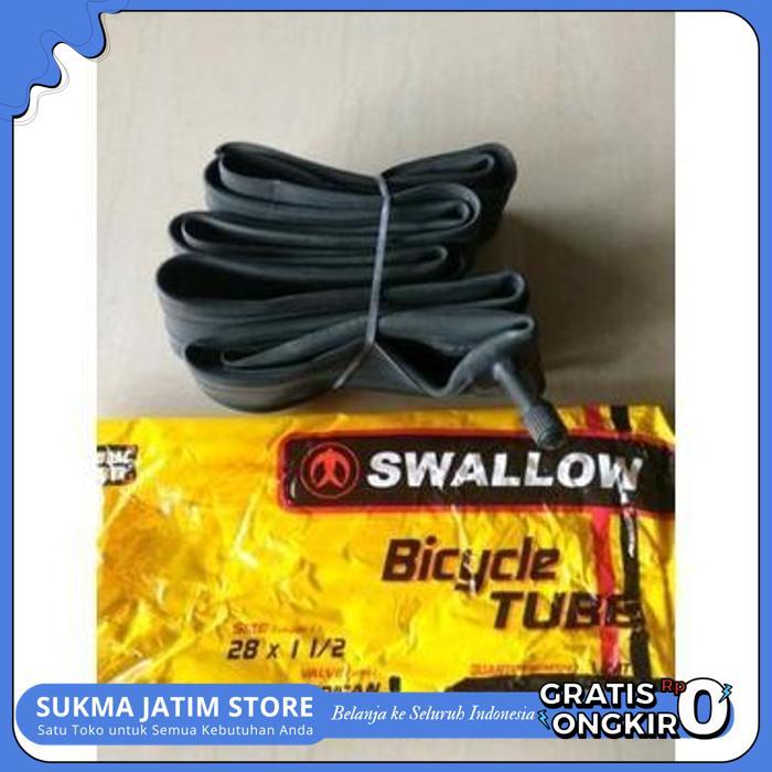 BAN DALAM 28 X 1 1/2 SEPEDA ONTEL UNTO BECAK. AV PENTIL MOTOR & EV PENTIL SEPEDA. SWALLOW PAKET HEMA