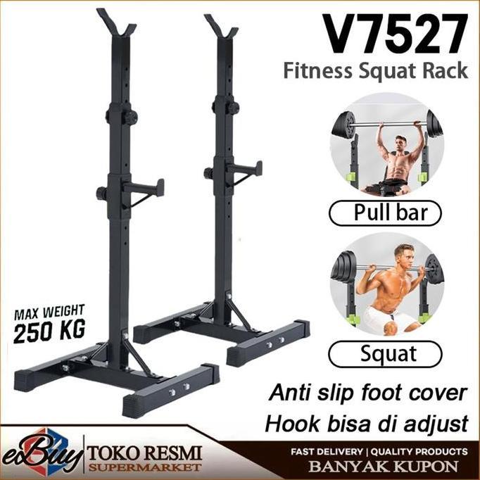 Terlaris Squat Rack Stand Barbel Rack Adjustable Squat Rack Independent Weight Lifting Alat Fitness 