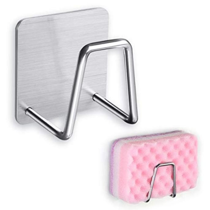 Bisa Cod Tempat Spons Holder Stainless Rak Untuk Spon Tutup Panci Multifungsi Tempelan 3M Kitchen Si