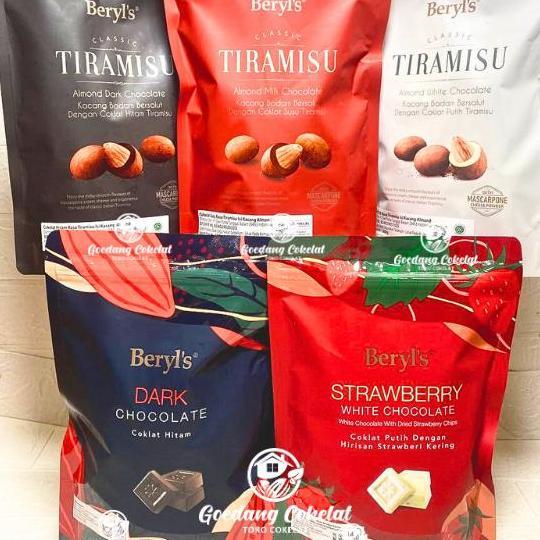 Beryls Classic Tiramisu Almond Green Tea Milk White Dark Chocolate 300G Beryls Coklat Malaysia