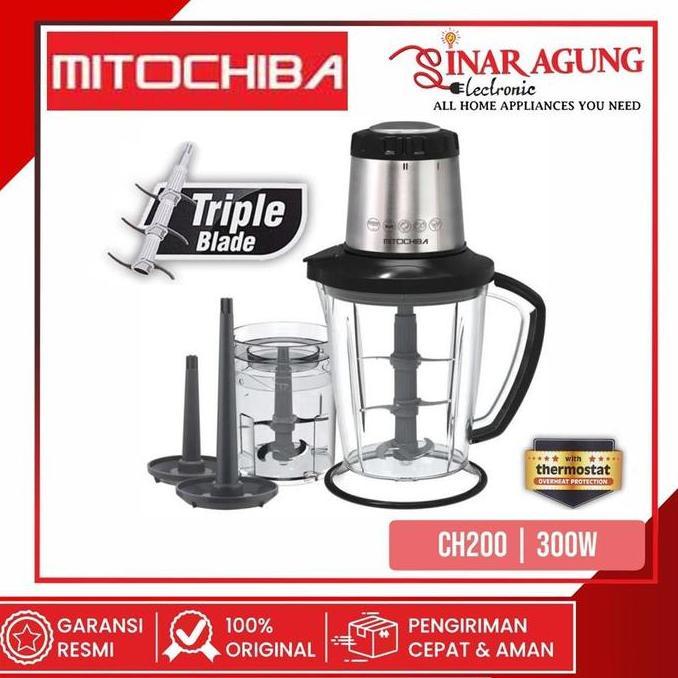 BLENDER MITOCHIBA FOOD CHOPPER CH200 [ 2 L / PLASTIK / 300 W ] 100%ORI
