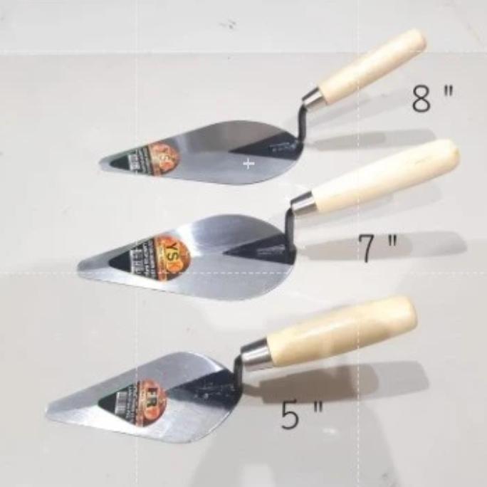 %%%%] Cetok Semen GG Kayu Lancip  / Sendok Semen Tebal / Cetok Tukang Bangunan 5 / 7 / 8 inch