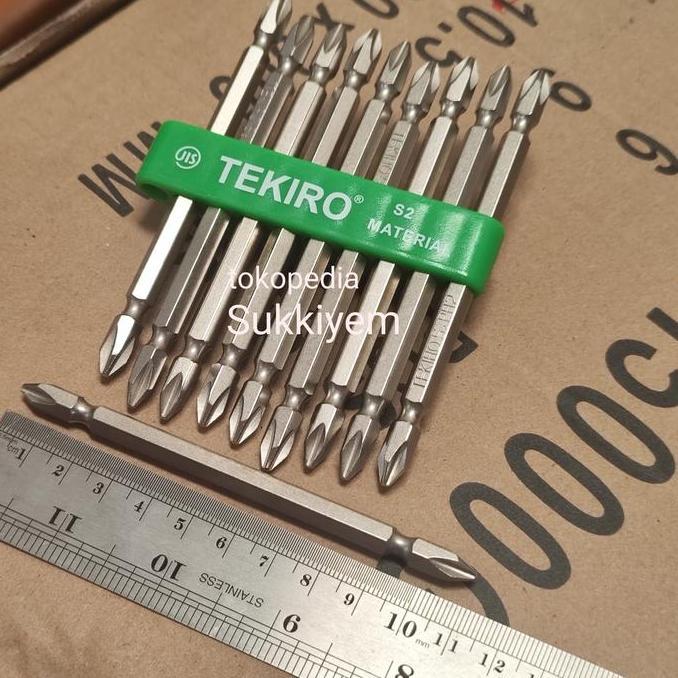 hanya disini] Mata Obeng Bor Tekiro PH2 x 110mm +/+ Magnet Double Ended Bits drei