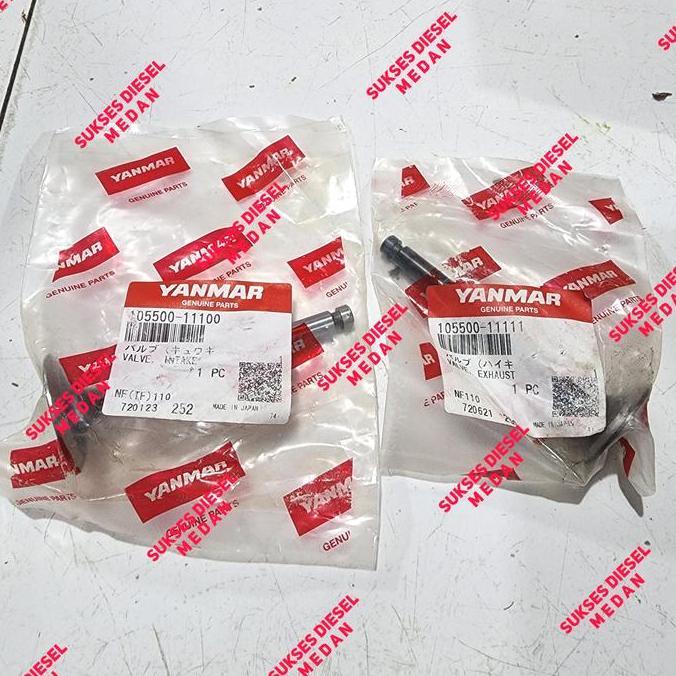 ,,,,,,,] TF105 TF115 Valve Inlet Outlet Klep Api Minyak Mesin Diesel Yanmar TF-105 TF-115 Original