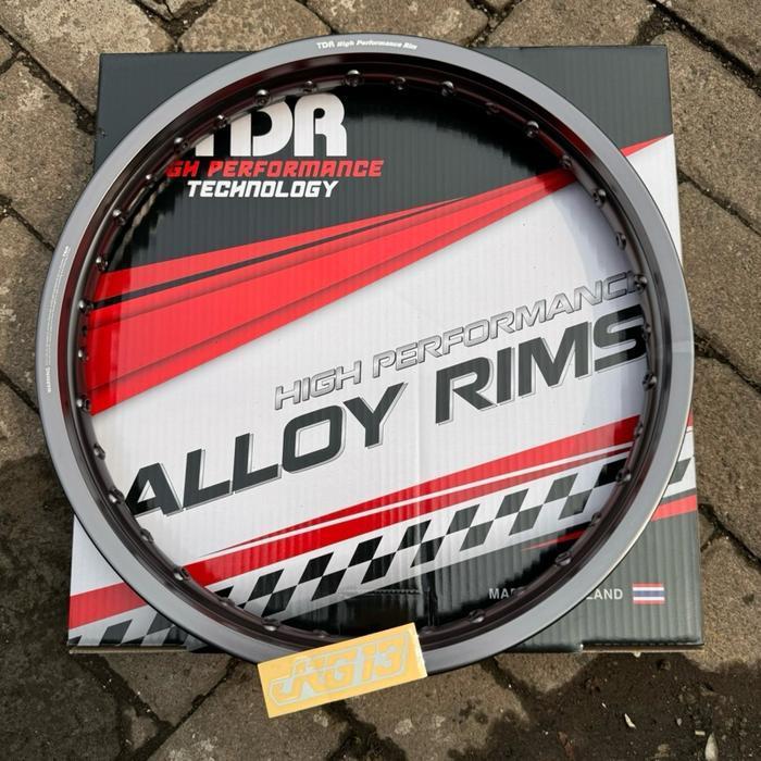 Velg Tdr Asli Hitam Gloss Silver Titanium Grey Model W Shape Kotak Ukuran 140/160/185 Ring 17 Untuk 
