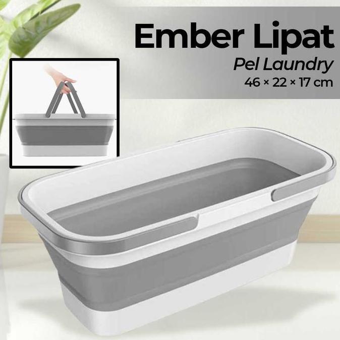 Baskom Plastik Kotak Baskom Ember Lipat Jumbo 10 LITER