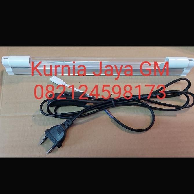 Lampu UVC Sterilizer T5 8watt /UV Kuman Bakteri 8watt KAP+KABEL SET [terbaik]