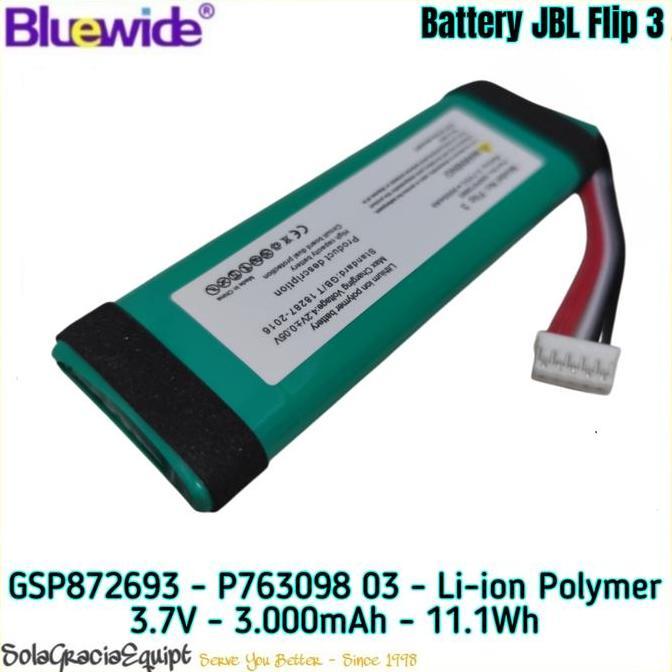 Batre / Baterai / Battery Jbl Flip3 / Flip 3 Gsp872693 - 3.7V 3.000Mah