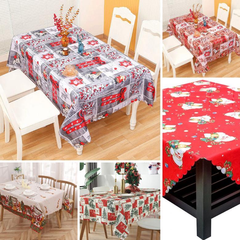 Taplak Meja Natal 150 x 180cm -Taplak Meja Motif Natal-Taplak Murah-Taplak Meja Makan/Meja Tamu MURA