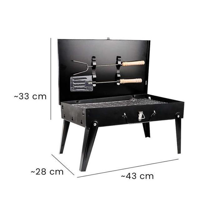 Tempat Alat Panggangan Arang Bakar Sate Ikan Jagung Serbaguna Portable