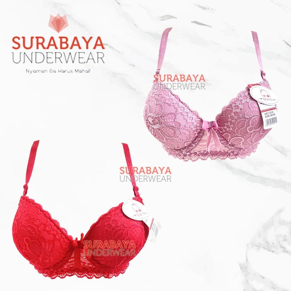 Perhatian Push Up Bra / Bh Berkawat Busa Tebal Cup Full Brukat [Size 38-44] Perhatian